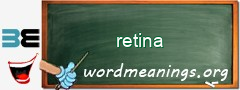 WordMeaning blackboard for retina